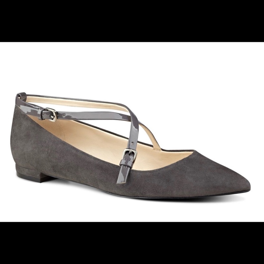 Nine West Anastagia Strappy Pointed-Toe Flats